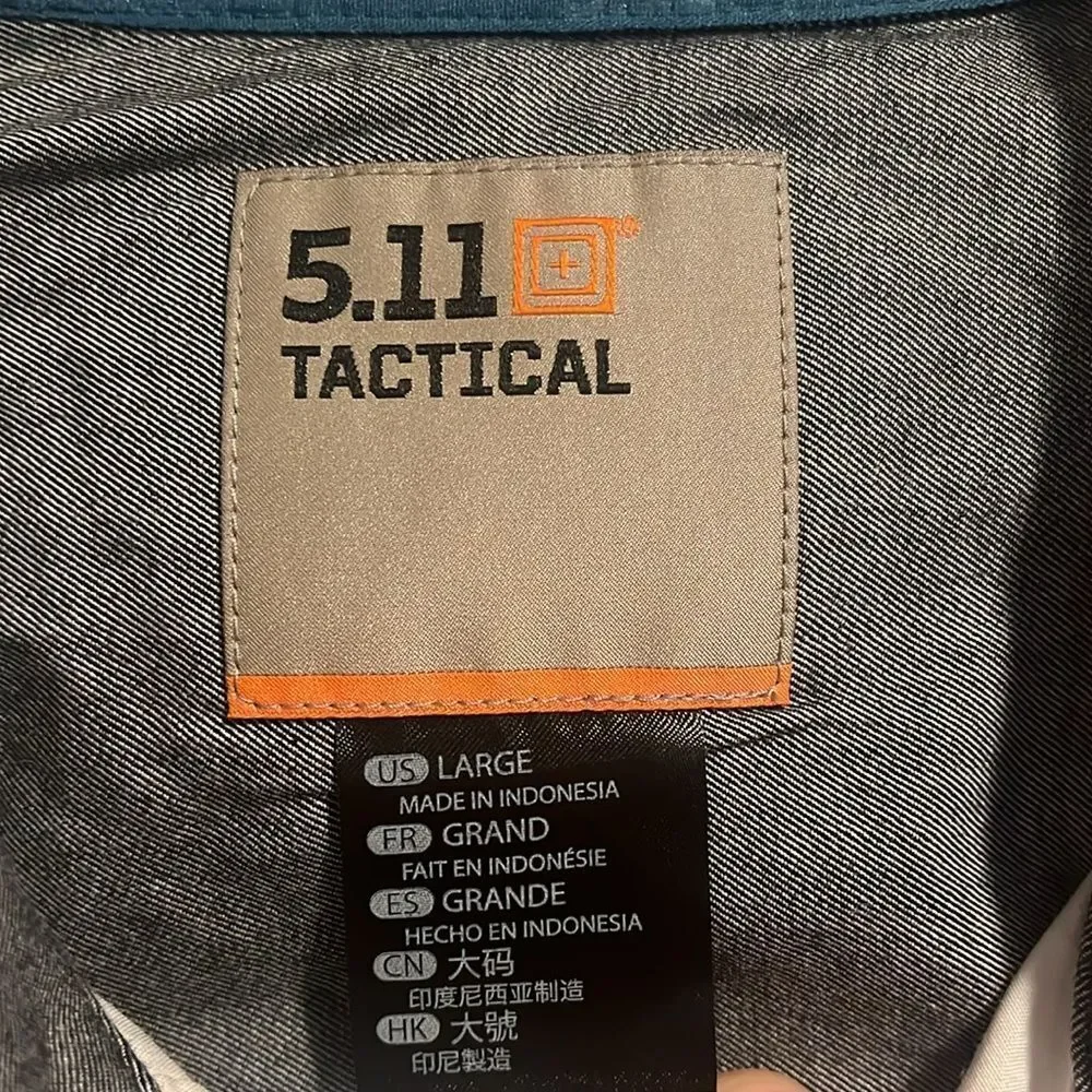 5.11 Tactical Men's Light Gray Camo Shirt, size Large - Picture 3 of 3